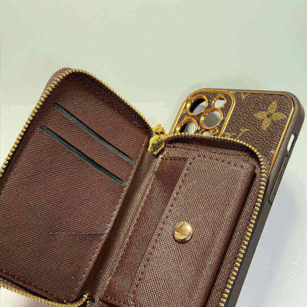 Brown iPhone case 2004 | Accordion card holder (subject to the video)