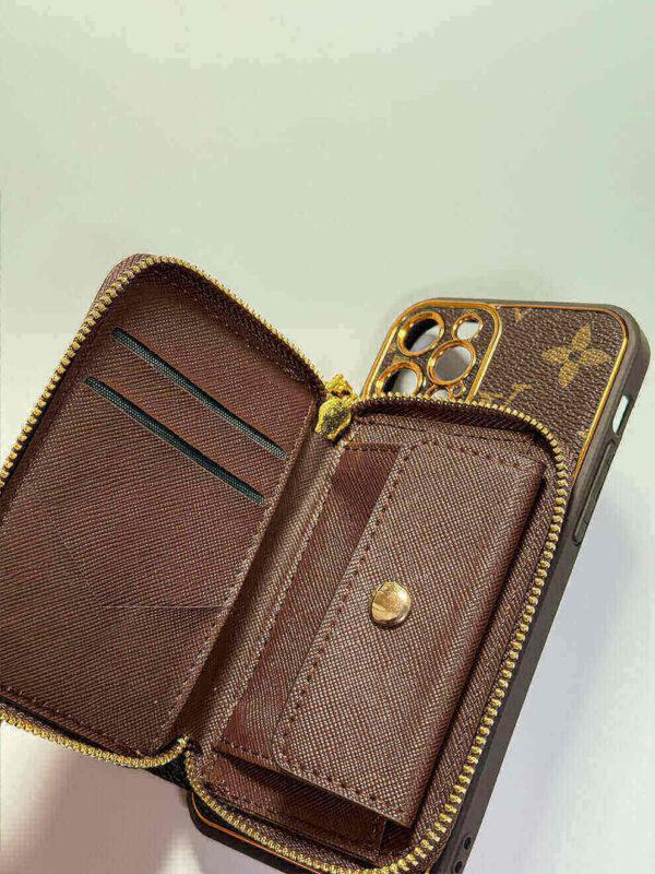 Brown iPhone case 2004 | Accordion card holder (subject to the video)