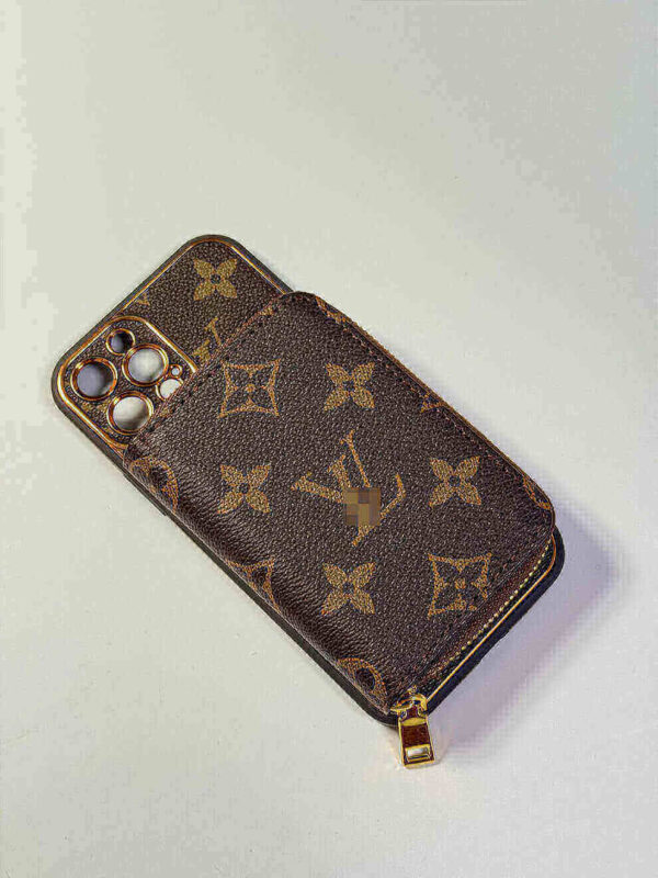 Brown iPhone case 2004 | Accordion card holder (subject to the video)