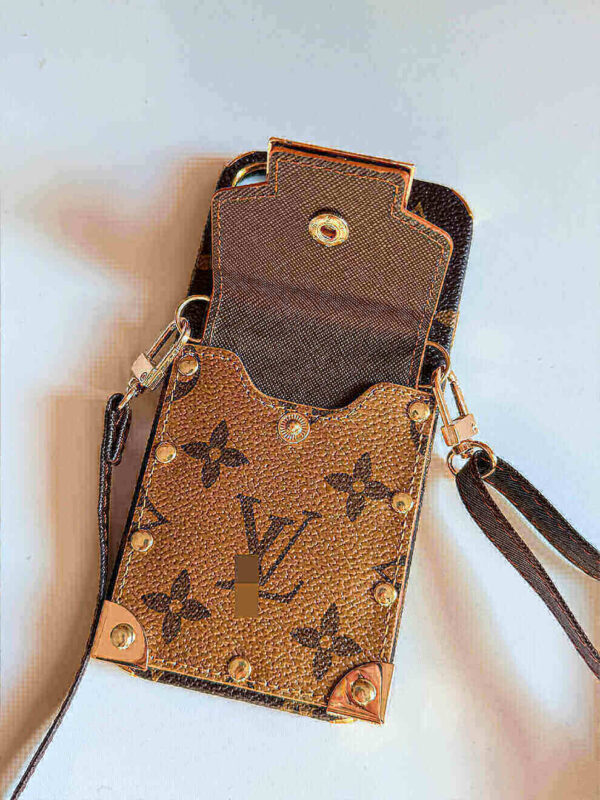 Brown iPhone case 2003| Accordion card holder (subject to the video)