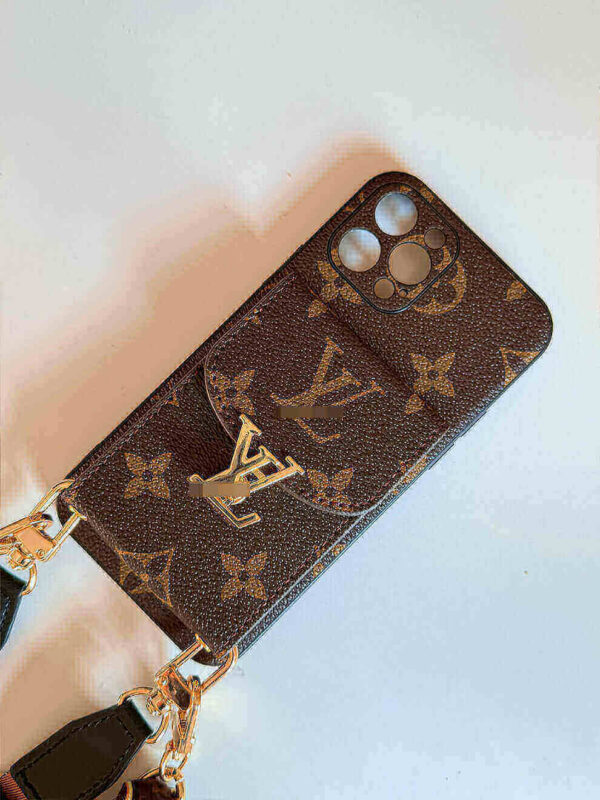 Brown iPhone case 2002 | Accordion card holder (subject to the video)