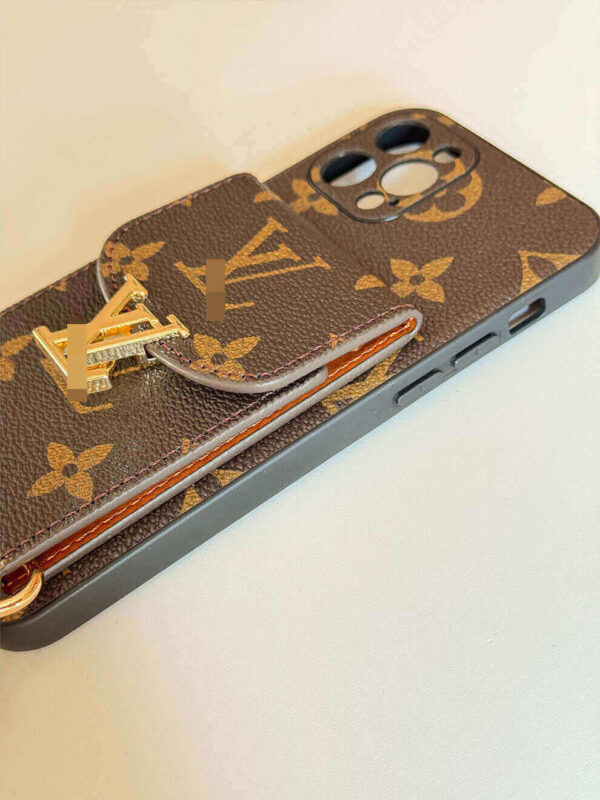 Brown iPhone case 2002 | Accordion card holder (subject to the video)